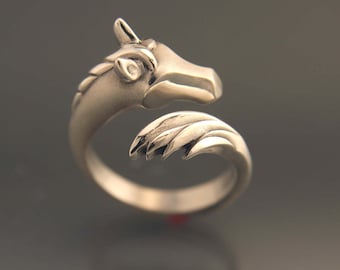 horse ring.   silver