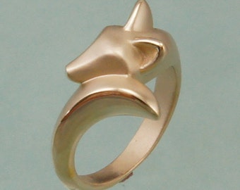 fox kit ring ,bronze