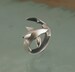 hammerhead ring , silver. gem eyes