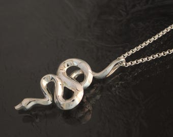 boa pendant ,silver