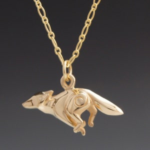 14 k coyote pendant image 2