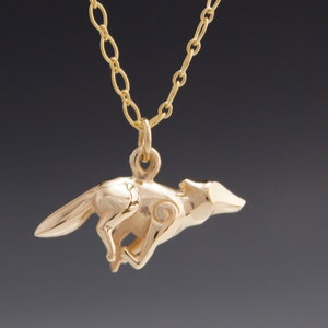 14 k coyote pendant image 1