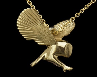 Owl pendant,small, bronze or silver