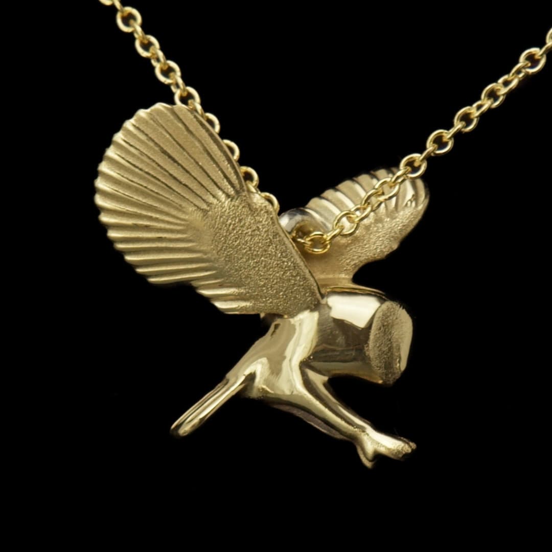 Owl pendant,small, bronze or silver