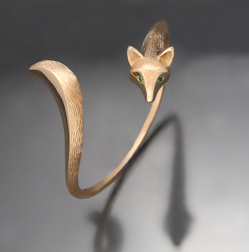 Fox Bracelet Hand Engraved Fur. Bronze Etsy UK