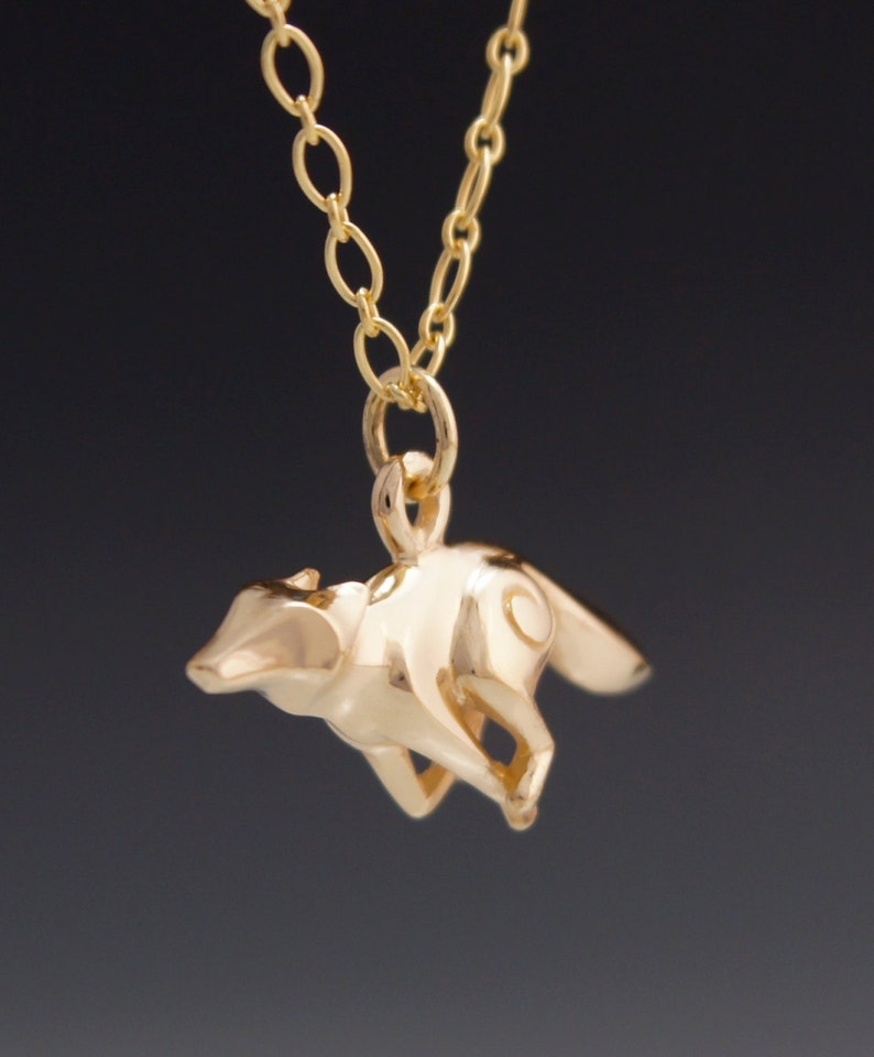 14 k coyote pendant image 3