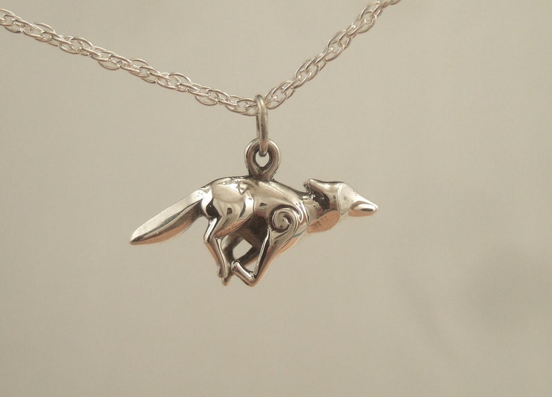 silver coyote charm image 2