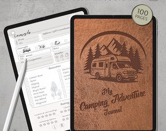 My Camping Adventure Journal: Printable & Digital Camping Logbook | RV Travel Planner | Outdoor Memory Book (PDF)