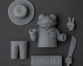 Sapo Concho Coqui Boricua PRONTO per dipingere