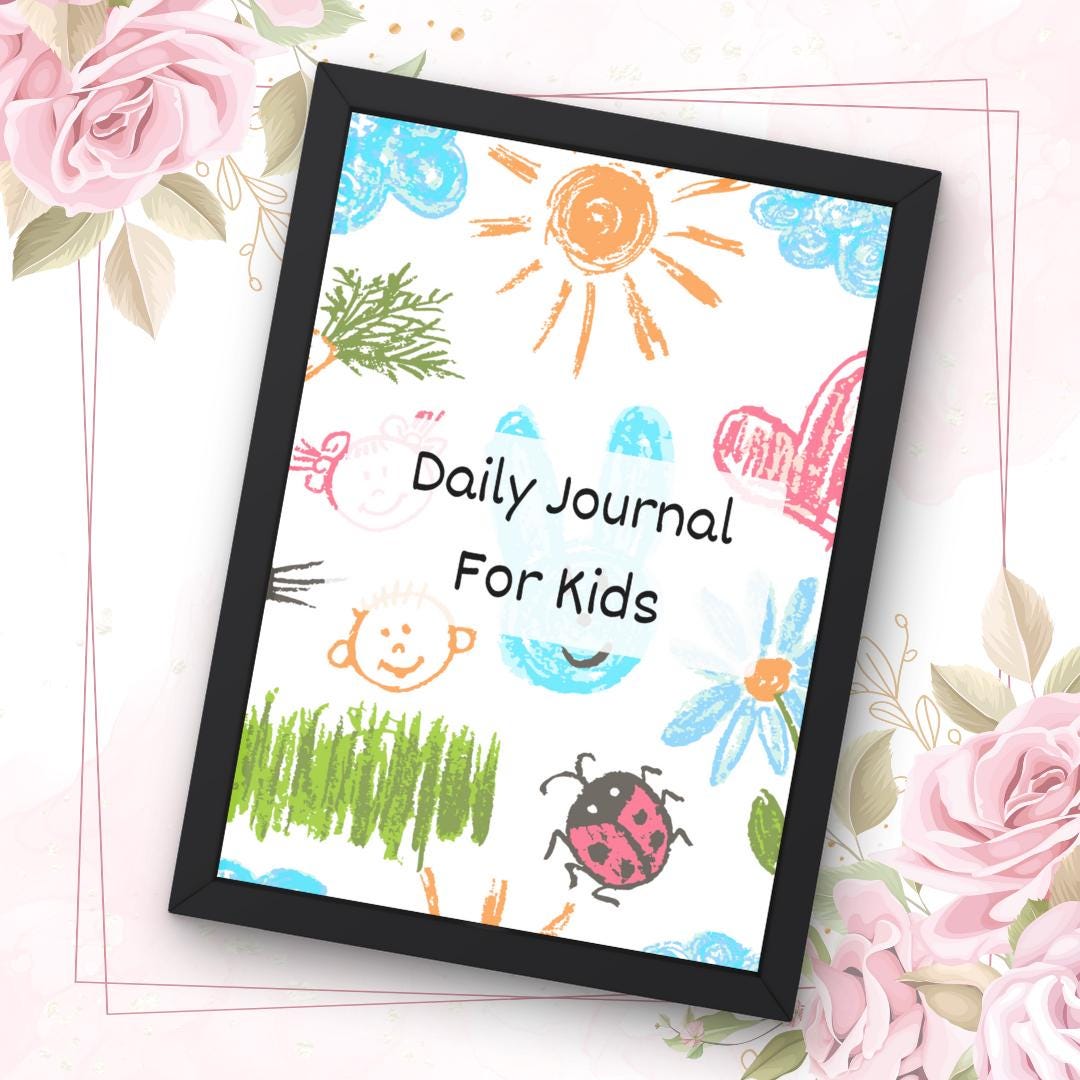 Printable Kids Daily Journal | Gratitude & Reflection Planner - Etsy