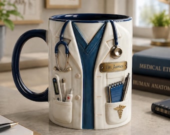 Custom Doctor Coffee Mug, Personalized Medical Mug With Name, Healthcare Worker Gift, Doctor Graduation Gift, Nurse Mug