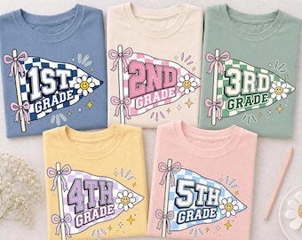 Grade Level Teacher PNG, 1st 2nd 3rd 4th 5th Grade Pennant PNG, Back To School Digital Download, Teacher Sublimation PNG