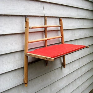 Small Red Rustic Industrial Shelf
