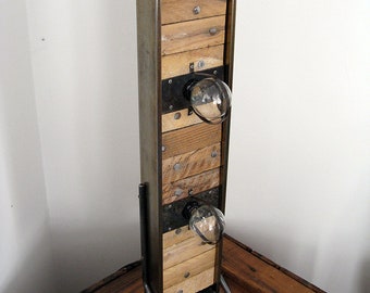 SOLD Metal Drawer Industrial Standing Lamp 2