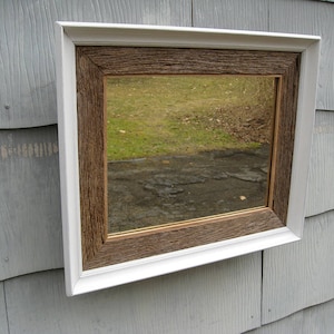 SOLD Medium Rustic Barn Wood Mirror