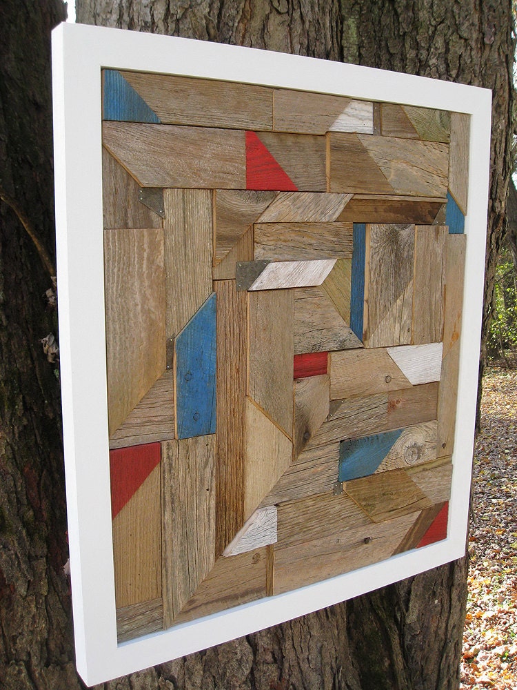 SOLD Rustic Geometric Wall Art FF1 Etsy