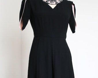 SALE // vintage 1930s black evening dress {m}