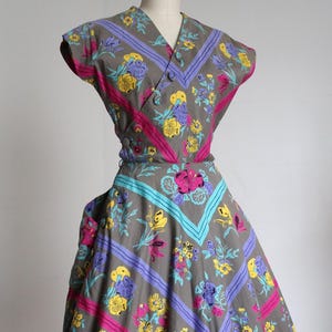 vintage 1950s floral sun dress {xs}