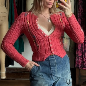 cardigan ricamato vintage anni &#39;40 {xxs}