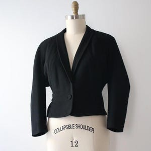 vintage 1950s black jacket {L}