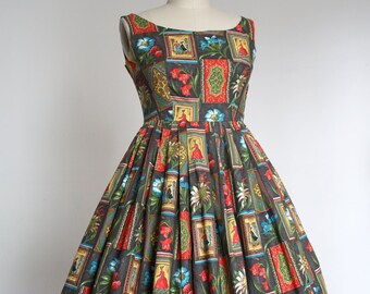 vintage 1950s novelty sun dress {m}