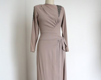 vintage 1940s rayon gown