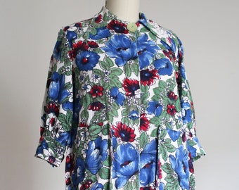 vintage 1940s floral smock {XL}