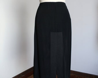 vintage 1940s black rayon skirt {M}