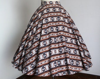 vintage 1950s novelty vase skirt {s}