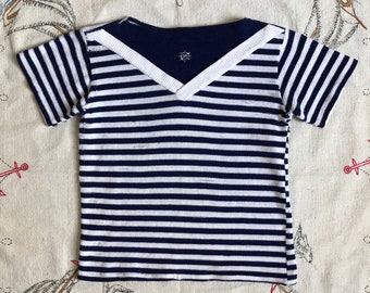 vintage 1950s nautical t-shirt {xxs}