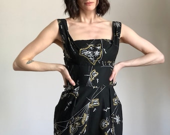 vintage 1950s Surf n&#39; Sand dress {xxs}