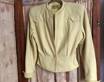 vintage 1940s yellow jacket {xs}