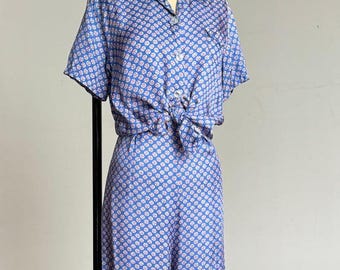 vintage 1940er Jahre 2-teiliges Pyjama-Set 40er Jahre Schlafanzug