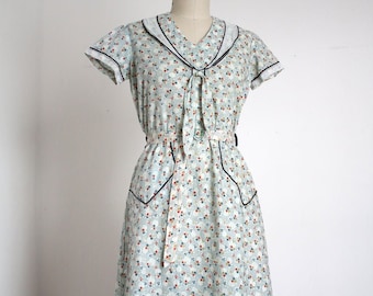 NOS vintage 1930s floral dress {L}