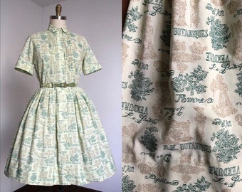 vintage 1950s shirtwaist dress {m}