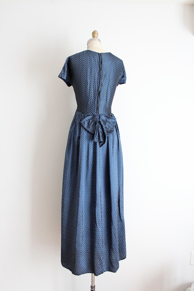 Vintage 1950s dress // 50s blue evening dress | Etsy