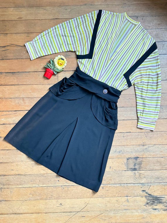 vintage 1940s rayon jersey dress {m} - image 8