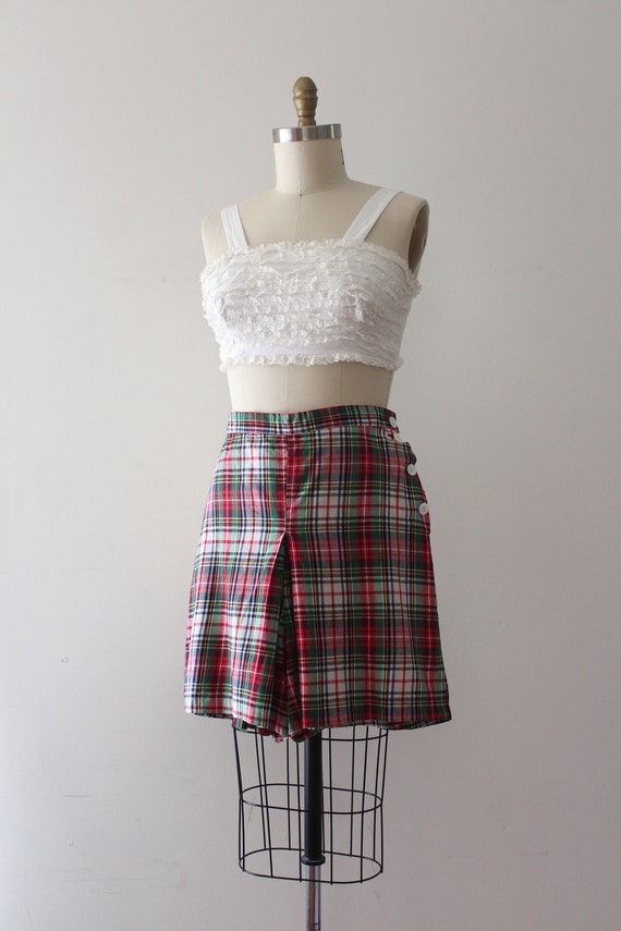 vintage 1940s plaid shorts