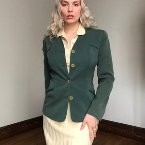 SALE // vintage 1940s collarless jacket {s}