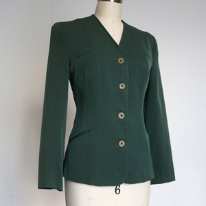 vintage 1940s collarless jacket s image 2