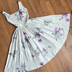 vintage 1950s floral cotton sun dress {xxs}