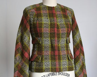 vintage 1960s green wool jacket {s/m}