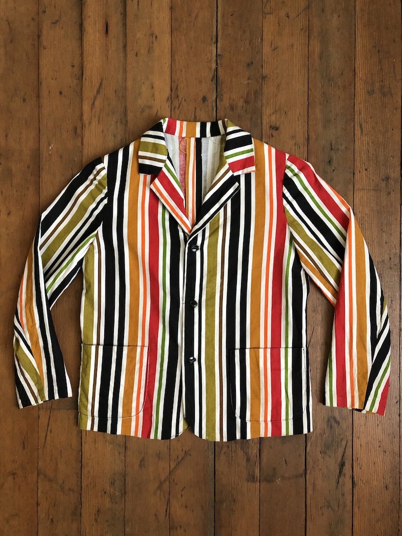 Vintage 1950s Striped Jacket | Etsy