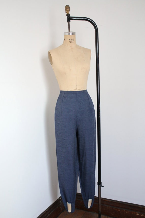 Vintage 1960s Denim Stirrup Pants - Etsy