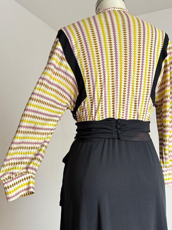 vintage 1940s rayon jersey dress {m} - image 3