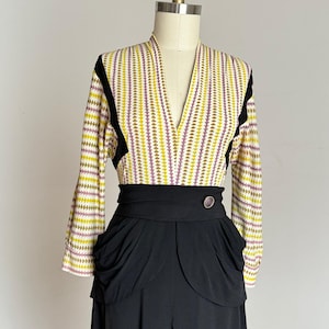 vintage 1940s rayon jersey dress {m}