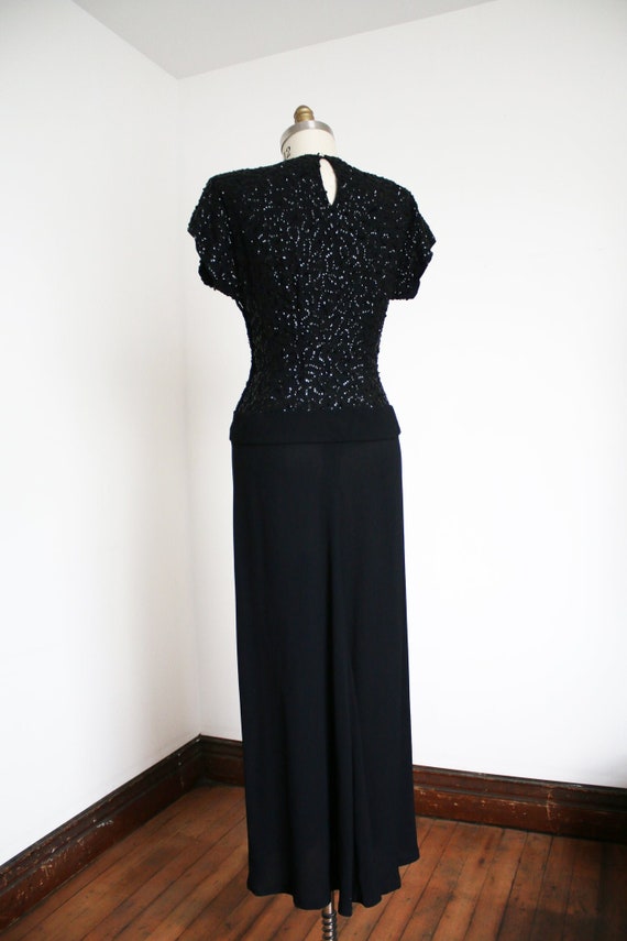 vintage 1940s Frank Starr sequin gown {m} - image 5