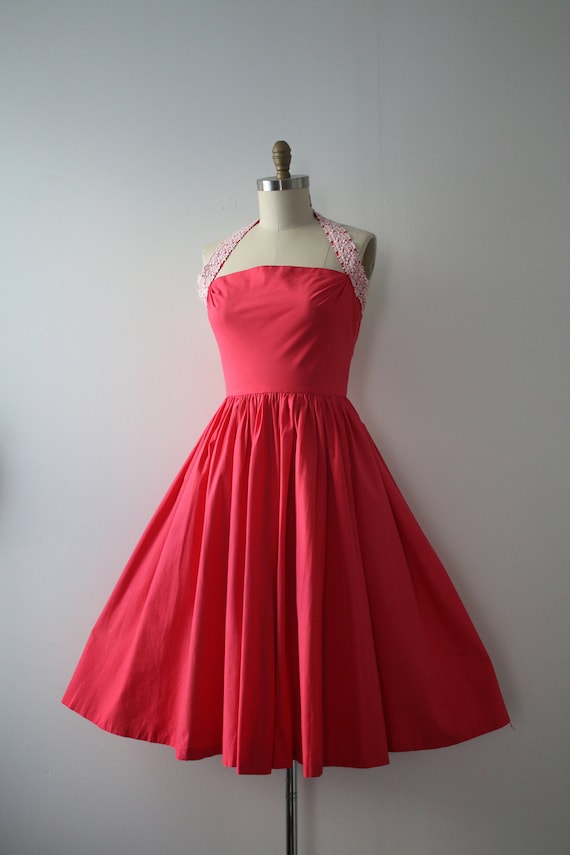 vintage 1950s halter dress