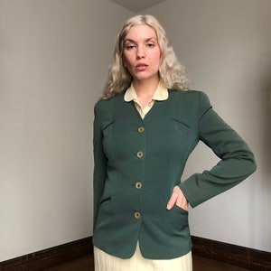 vintage 1940s collarless jacket s image 7