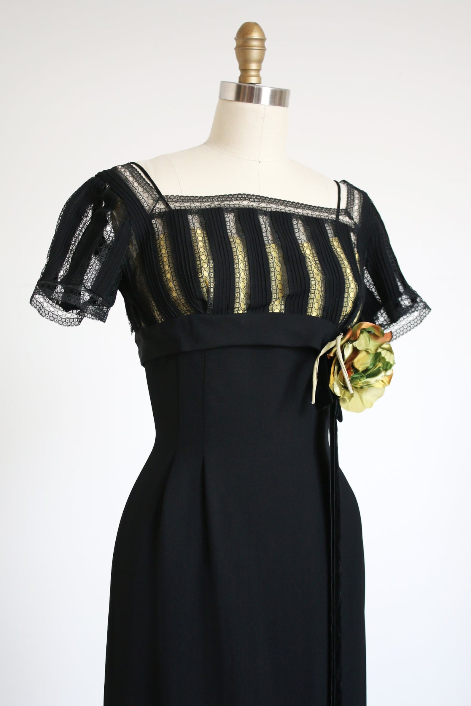 1950s Rhinestone Wiggle Dress + Wrap | XS/S